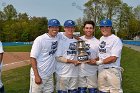 Baseball vs Babson  Wheaton College Baseball players celebrate their victory over Babson to win the NEWMAC Championship for the third year in a row. - (Photo by Keith Nordstrom) : Wheaton, baseball, NEWMAC